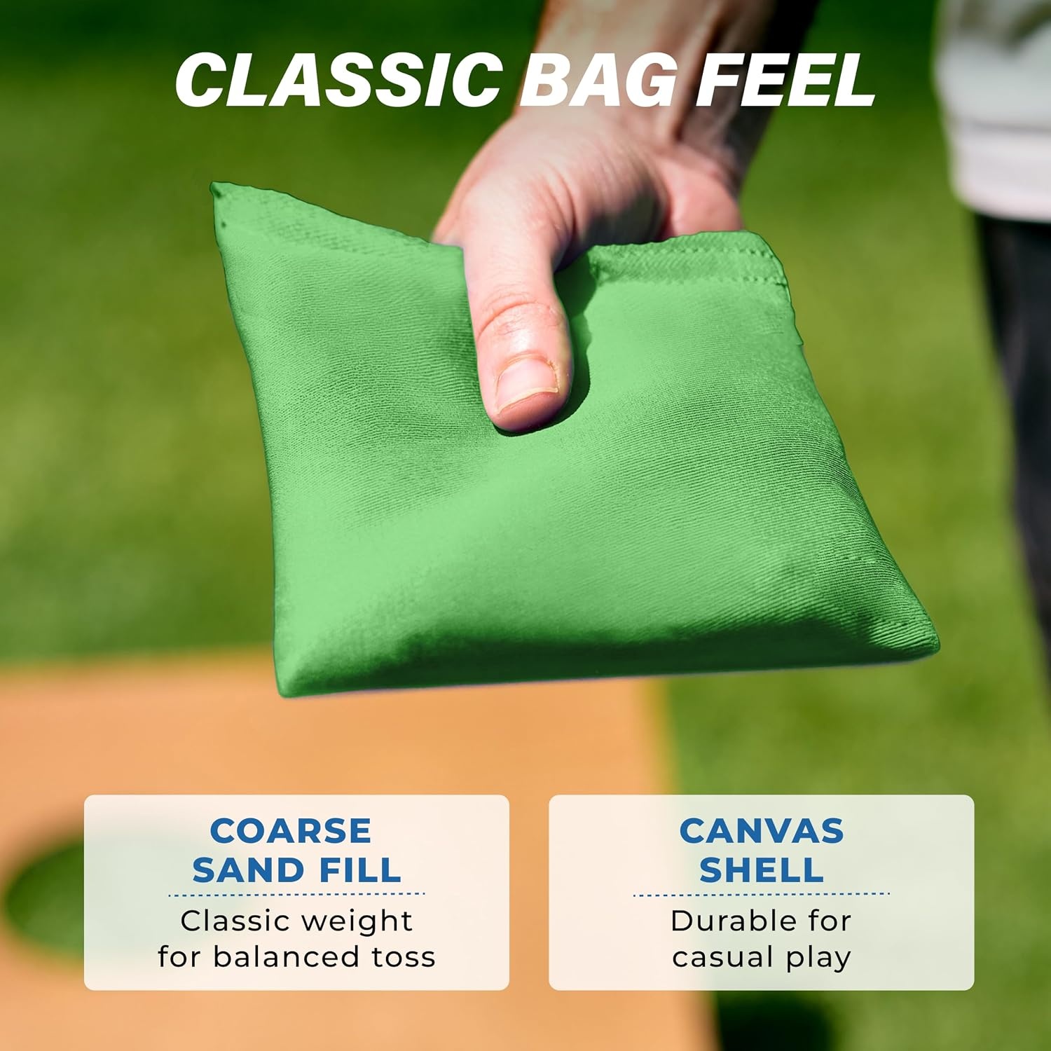 image:imageGoSports Classic Cornhole Bean Bags Set of 416 Colors Available  Regulation All Weather Mix and MatchBright Green