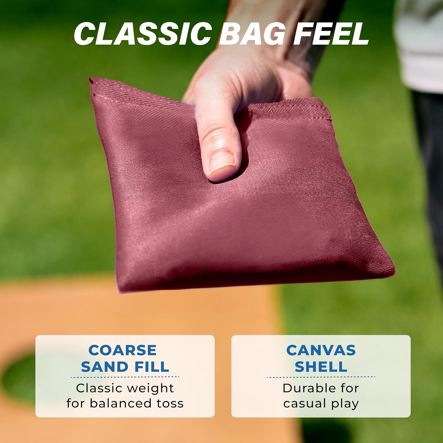 image:imageGoSports Classic Cornhole Bean Bags Set of 416 Colors Available  Regulation All Weather Mix and MatchBurgundy