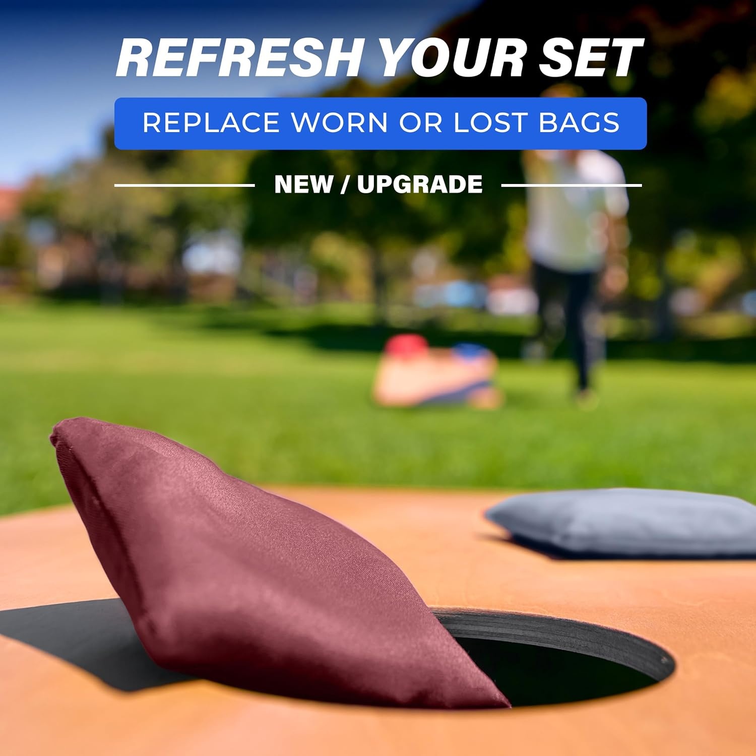 image:imageGoSports Classic Cornhole Bean Bags Set of 416 Colors Available  Regulation All Weather Mix and MatchBurgundy