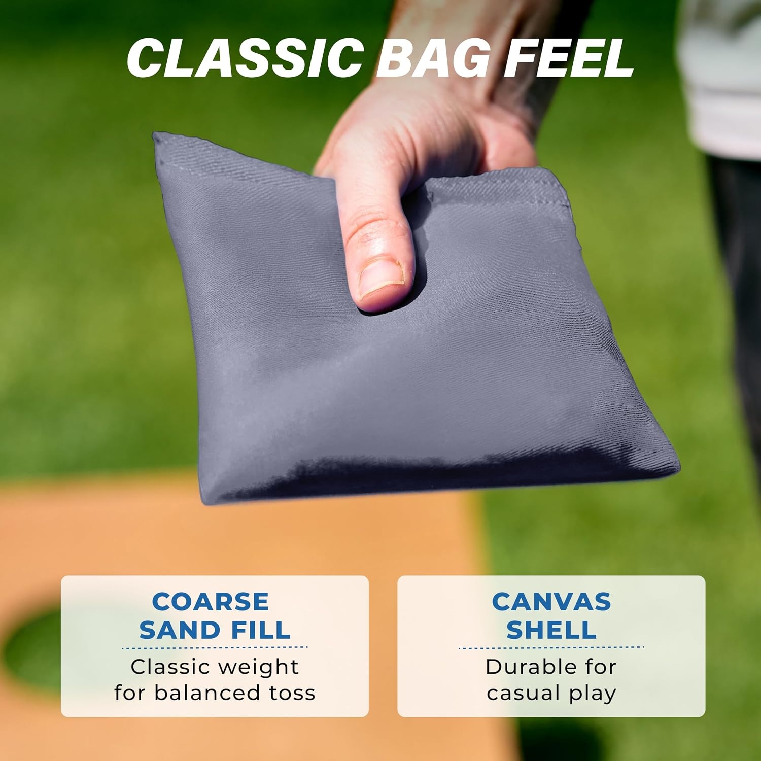 image:imageGoSports Classic Cornhole Bean Bags Set of 416 Colors Available  Regulation All Weather Mix and MatchDark Gray