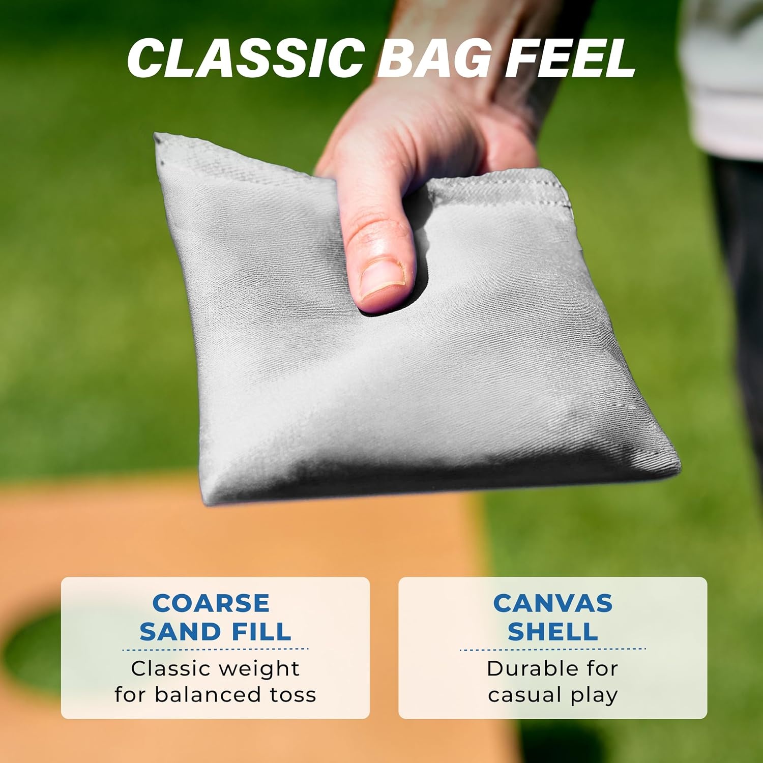 image:imageGoSports Classic Cornhole Bean Bags Set of 416 Colors Available  Regulation All Weather Mix and MatchGray
