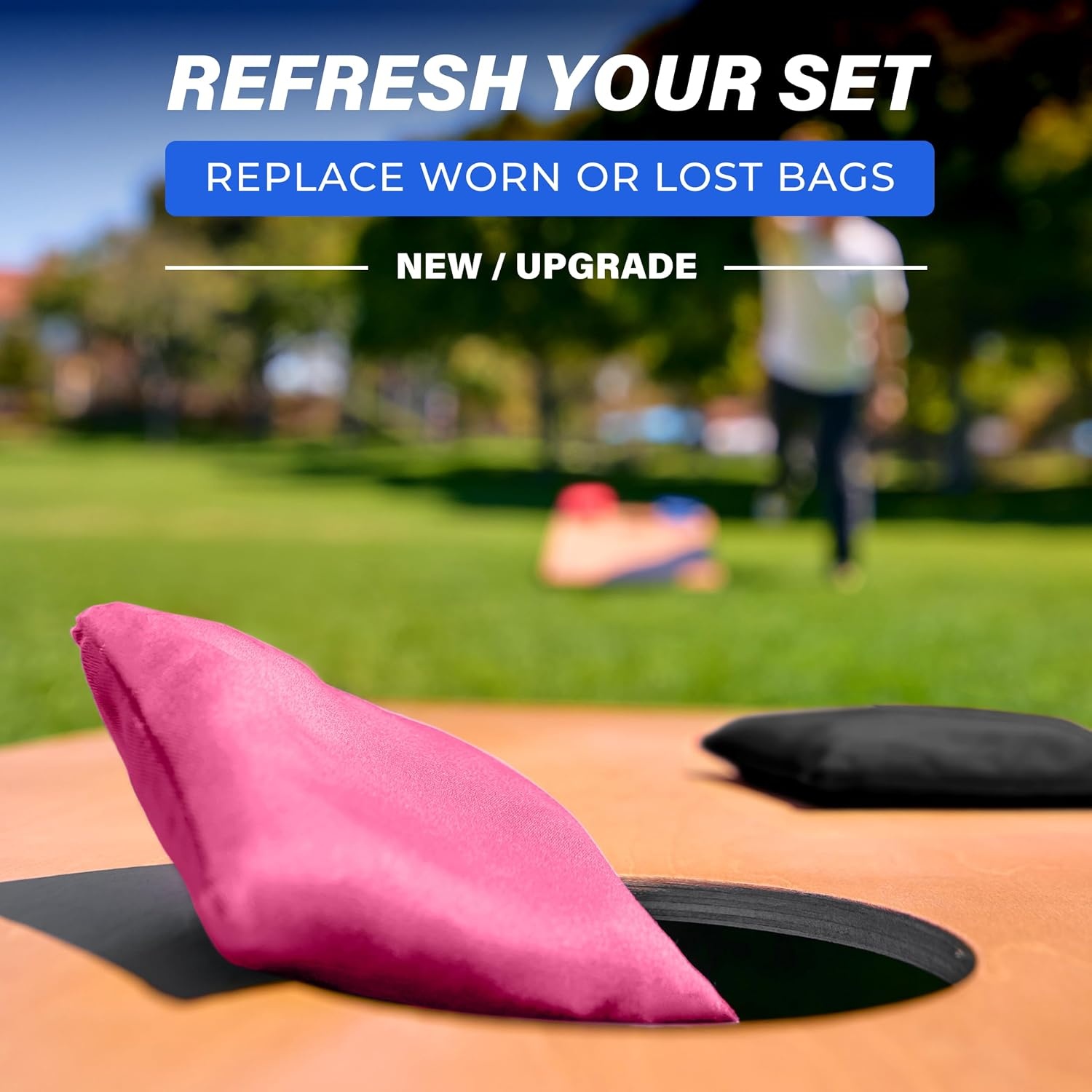 image:imageGoSports Classic Cornhole Bean Bags Set of 416 Colors Available  Regulation All Weather Mix and MatchPink