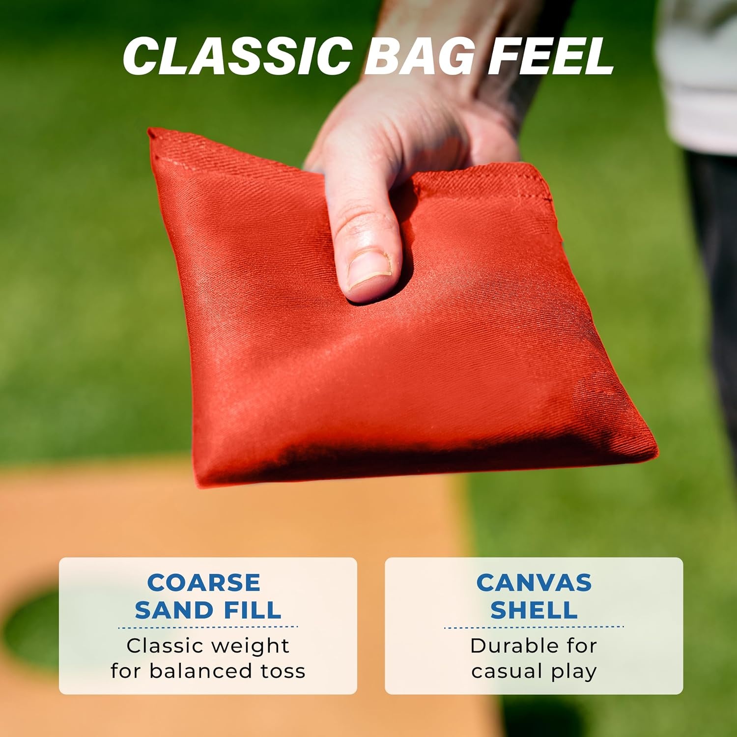 image:imageGoSports Classic Cornhole Bean Bags Set of 416 Colors Available  Regulation All Weather Mix and MatchRed