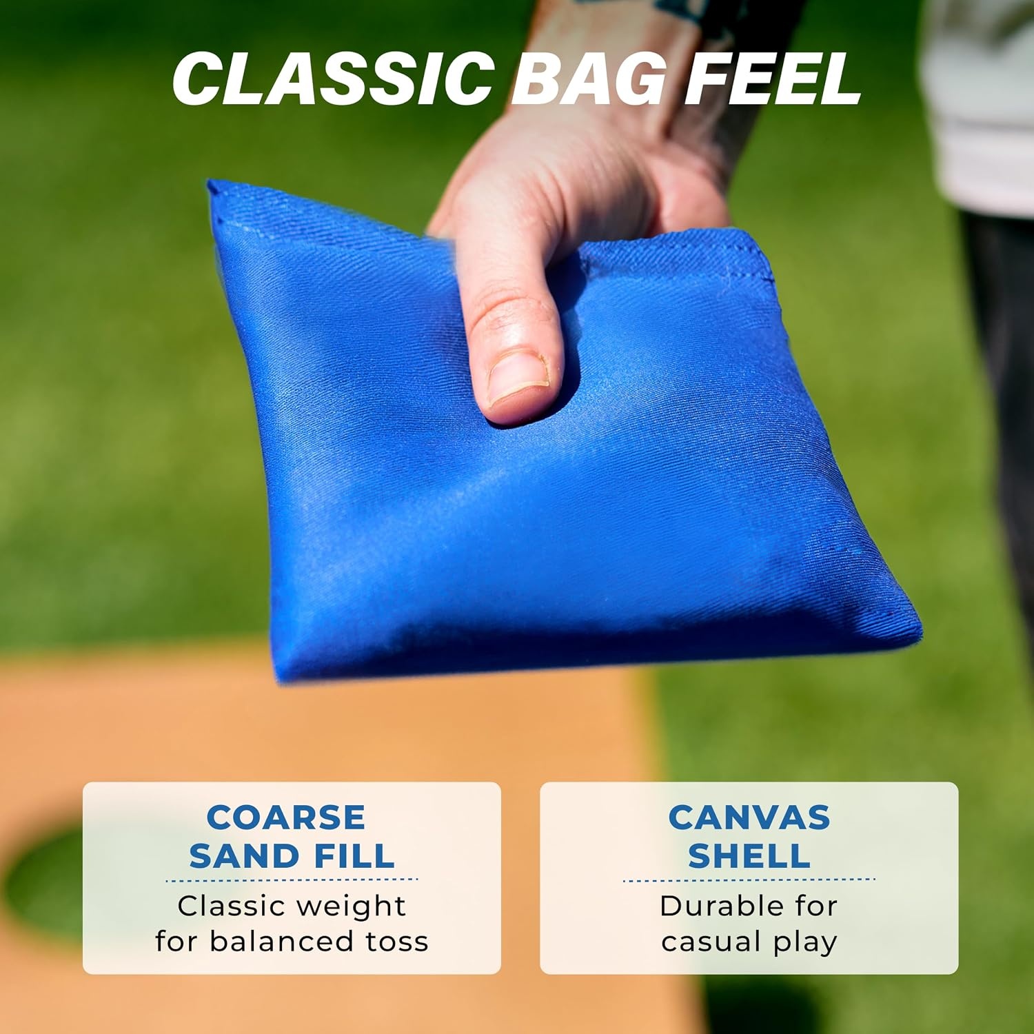 image:imageGoSports Classic Cornhole Bean Bags Set of 416 Colors Available  Regulation All Weather Mix and MatchRoyal Blue