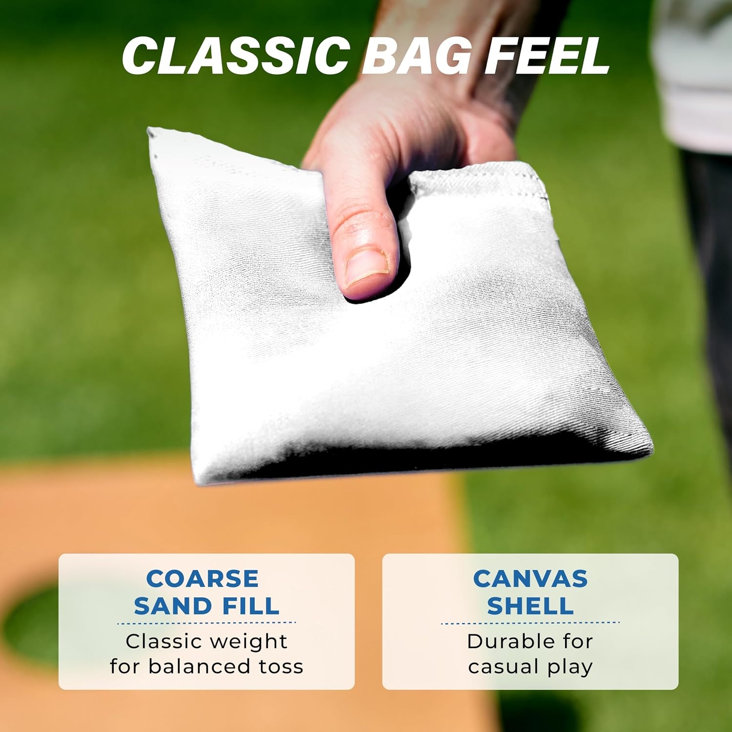 image:imageGoSports Classic Cornhole Bean Bags Set of 416 Colors Available  Regulation All Weather Mix and MatchWhite