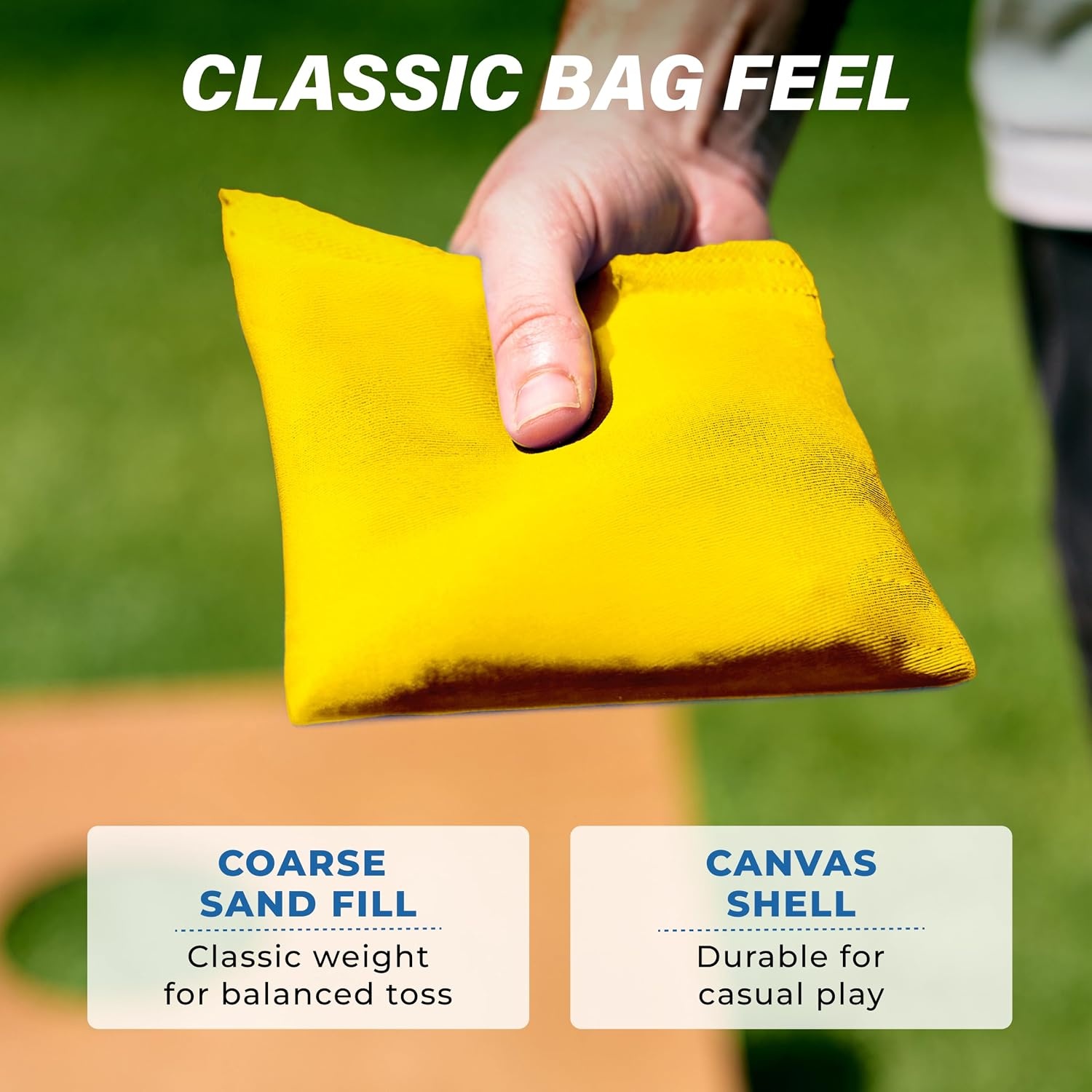 image:imageGoSports Classic Cornhole Bean Bags Set of 416 Colors Available  Regulation All Weather Mix and MatchYellow
