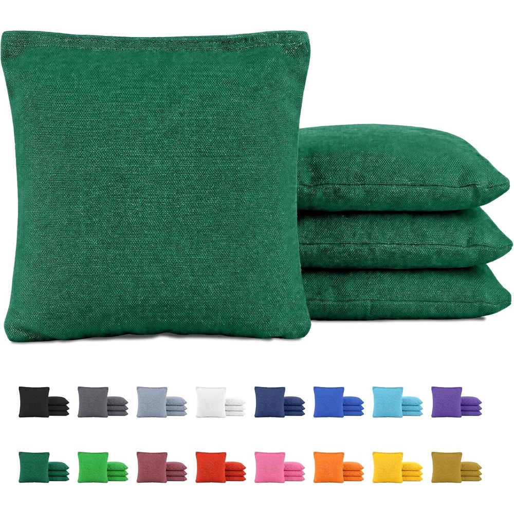 image:imageGoSports Classic Cornhole Bean Bags Set of 416 Colors Available  Regulation All Weather Mix and MatchDark Green