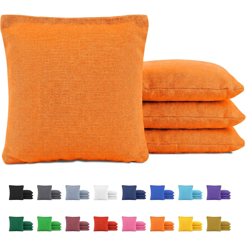 image:imageGoSports Classic Cornhole Bean Bags Set of 416 Colors Available  Regulation All Weather Mix and MatchOrange