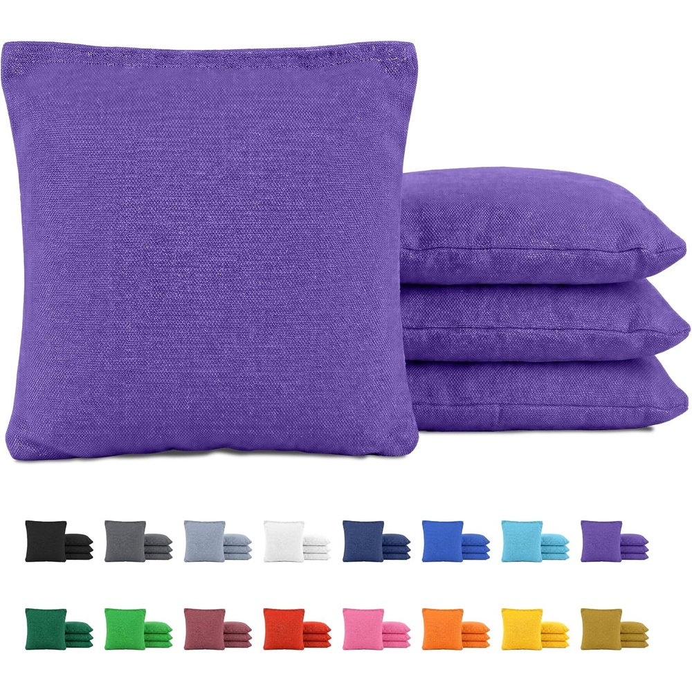 image:imageGoSports Classic Cornhole Bean Bags Set of 416 Colors Available  Regulation All Weather Mix and MatchPurple