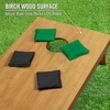 image:imageGoSports 4 ft x 2 ft Regulation Size Wooden Cornhole Boards Set with Light Brown Finish  Includes Carrying Case and Bean BagsBlack  Dark Green