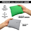 image:imageGoSports 4 ft x 2 ft Regulation Size Wooden Cornhole Boards Set with Light Brown Finish  Includes Carrying Case and Bean BagsGray  Bright Green