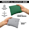 image:imageGoSports 4 ft x 2 ft Regulation Size Wooden Cornhole Boards Set with Light Brown Finish  Includes Carrying Case and Bean BagsGray  Dark Green