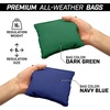 image:imageGoSports 4 ft x 2 ft Regulation Size Wooden Cornhole Boards Set with Light Brown Finish  Includes Carrying Case and Bean BagsNavy Blue  Dark Green