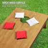 image:imageGoSports 4 ft x 2 ft Regulation Size Wooden Cornhole Boards Set with Light Brown Finish  Includes Carrying Case and Bean BagsRed  White