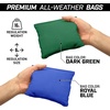 image:imageGoSports 4 ft x 2 ft Regulation Size Wooden Cornhole Boards Set with Light Brown Finish  Includes Carrying Case and Bean BagsRoyal Blue  Dark Green