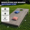 image:imageGoSports 4 ft x 2 ft Regulation Size Wooden Cornhole Boards Set with Light Gray Finish  Includes Carrying CaseAmerican Stars  Stripes