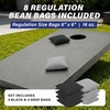 image:imageGoSports 4 ft x 2 ft Regulation Size Wooden Cornhole Boards Set with Light Gray Finish  Includes Carrying CaseBlack  Gray
