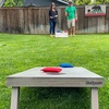 image:imageGoSports 4 ft x 2 ft Regulation Size Wooden Cornhole Boards Set with Light Gray Finish  Includes Carrying CaseBlack  Red