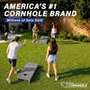 image:imageGoSports 4 ft x 2 ft Regulation Size Wooden Cornhole Boards Set with Light Gray Finish  Includes Carrying CaseBlack  Red