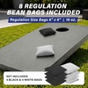 image:imageGoSports 4 ft x 2 ft Regulation Size Wooden Cornhole Boards Set with Light Gray Finish  Includes Carrying CaseBlack  White