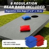 image:imageGoSports 4 ft x 2 ft Regulation Size Wooden Cornhole Boards Set with Light Gray Finish  Includes Carrying CaseClassic Red  Blue