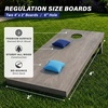 image:imageGoSports 4 ft x 2 ft Regulation Size Wooden Cornhole Boards Set with Light Gray Finish  Includes Carrying CaseNavy Blue  Light Blue