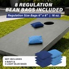 image:imageGoSports 4 ft x 2 ft Regulation Size Wooden Cornhole Boards Set with Light Gray Finish  Includes Carrying CaseNavy Blue  Light Blue