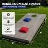 image:imageGoSports 4 ft x 2 ft Regulation Size Wooden Cornhole Boards Set with Light Gray Finish  Includes Carrying CaseNo Bean Bags