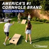 image:imageGoSports 4 ft x 2 ft Regulation Size Wooden Cornhole Boards Set with Natural Wood Stain Finish  Includes Carrying CaseBlack  Gray