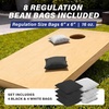 image:imageGoSports 4 ft x 2 ft Regulation Size Wooden Cornhole Boards Set with Natural Wood Stain Finish  Includes Carrying CaseBlack  White