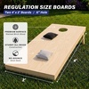 image:imageGoSports 4 ft x 2 ft Regulation Size Wooden Cornhole Boards Set with Natural Wood Stain Finish  Includes Carrying CaseBlack  White