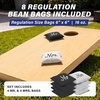 image:imageGoSports 4 ft x 2 ft Regulation Size Wooden Cornhole Boards Set with Natural Wood Stain Finish  Includes Carrying CaseWedding Mr  Mrs