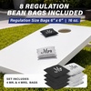 image:imageGoSports 4 ft x 2 ft Regulation Size Wooden Cornhole Boards Set with White Finish  Includes Carrying Case  Wedding Mr amp Mrs