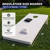 image:imageGoSports 4 ft x 2 ft Regulation Size Wooden Cornhole Boards Set with White Finish  Includes Carrying Case  Wedding Mr amp Mrs