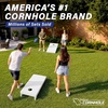 image:imageGoSports 4 ft x 2 ft Regulation Size Wooden Cornhole Boards Set with White Finish  Includes Carrying CaseAmerican Stars  Stripes
