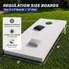 image:imageGoSports 4 ft x 2 ft Regulation Size Wooden Cornhole Boards Set with White Finish  Includes Carrying CaseBlack  Gray