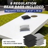 image:imageGoSports 4 ft x 2 ft Regulation Size Wooden Cornhole Boards Set with White Finish  Includes Carrying CaseBlack  Gray