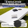 image:imageGoSports 4 ft x 2 ft Regulation Size Wooden Cornhole Boards Set with White Finish  Includes Carrying CaseBlack  White