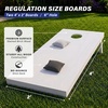 image:imageGoSports 4 ft x 2 ft Regulation Size Wooden Cornhole Boards Set with White Finish  Includes Carrying CaseBlack  White