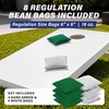 image:imageGoSports 4 ft x 2 ft Regulation Size Wooden Cornhole Boards Set with White Finish  Includes Carrying CaseDark Green  White