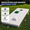 image:imageGoSports 4 ft x 2 ft Regulation Size Wooden Cornhole Boards Set with White Finish  Includes Carrying CaseDark Green  White