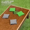 image:imageGoSports 4 x 2 Commercial Grade Cornhole Boards Set  Natural Wood Cornhole Boards Choose from Different Bean Bag Color CombinationsBright Green  Gray