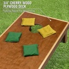image:imageGoSports 4 x 2 Commercial Grade Cornhole Boards Set  Natural Wood Cornhole Boards Choose from Different Bean Bag Color CombinationsDark Green  Gold