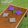 image:imageGoSports 4 x 2 Commercial Grade Cornhole Boards Set  Natural Wood Cornhole Boards Choose from Different Bean Bag Color CombinationsPurple  Gray