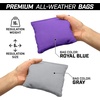 image:imageGoSports 4 x 2 Commercial Grade Cornhole Boards Set  Natural Wood Cornhole Boards Choose from Different Bean Bag Color CombinationsPurple  Gray