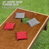 image:imageGoSports 4 x 2 Commercial Grade Cornhole Boards Set  Natural Wood Cornhole Boards Choose from Different Bean Bag Color CombinationsRed  Gray