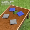 image:imageGoSports 4 x 2 Commercial Grade Cornhole Boards Set  Natural Wood Cornhole Boards Choose from Different Bean Bag Color CombinationsRoyal Blue  Gray