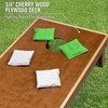 image:imageGoSports 4 x 2 Commercial Grade Cornhole Boards Set  Natural Wood Cornhole Boards Choose from Different Bean Bag Color CombinationsWhite  Bright Green