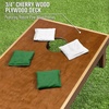 image:imageGoSports 4 x 2 Commercial Grade Cornhole Boards Set  Natural Wood Cornhole Boards Choose from Different Bean Bag Color CombinationsWhite  Dark Green