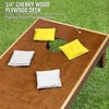 image:imageGoSports 4 x 2 Commercial Grade Cornhole Boards Set  Natural Wood Cornhole Boards Choose from Different Bean Bag Color CombinationsWhite  Yellow